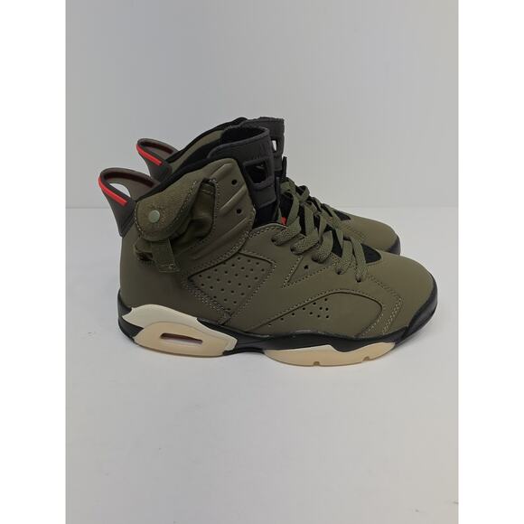 Jordan Air Jordan 6 Retro x Travis Scott Olive High Top Sneakers CN1084-200 Sz 7 main image 4